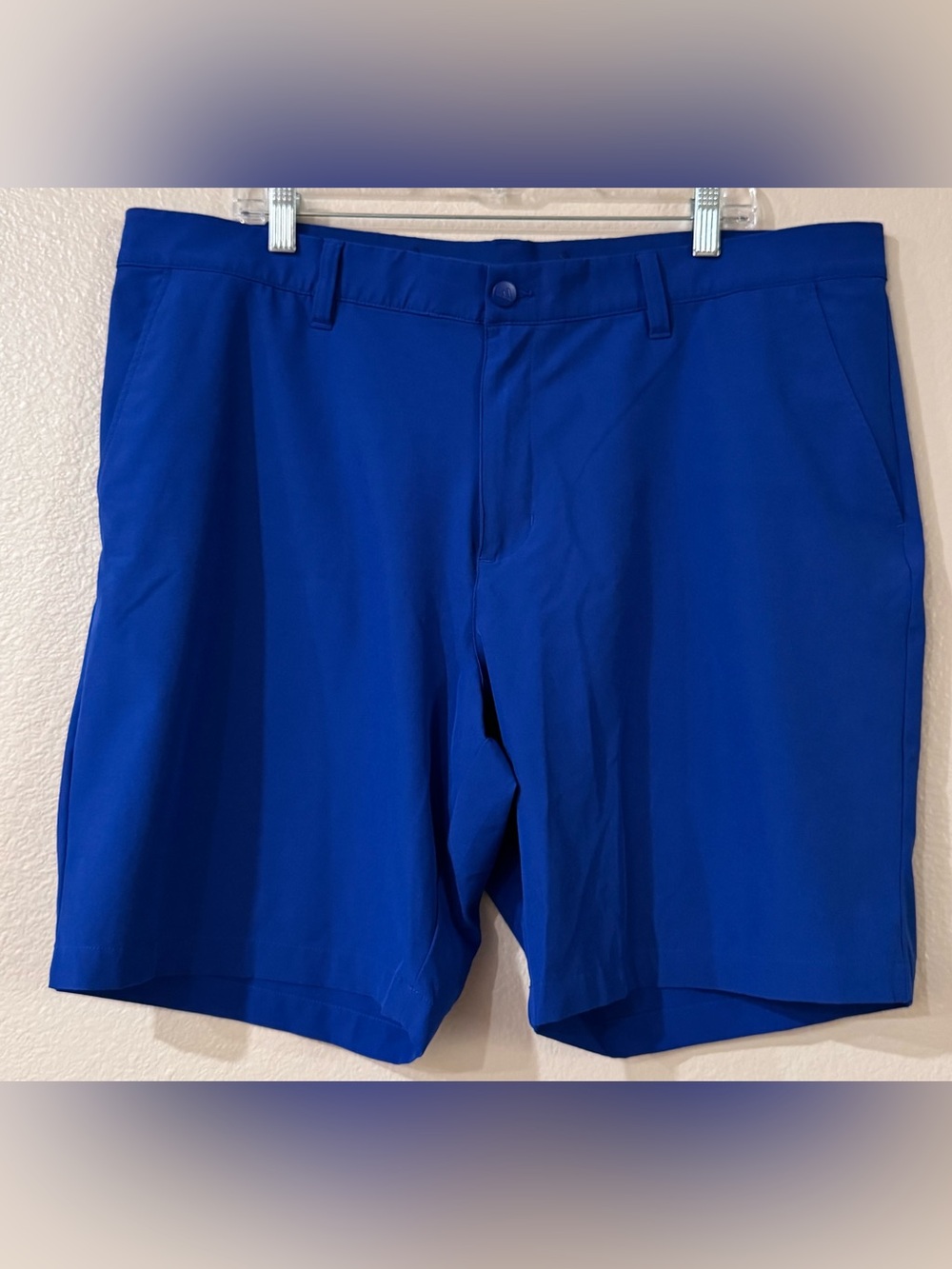 adidas Ultimate365 Tapered Golf Shorts Royal Lucid Blue Flat Front Men Size 40